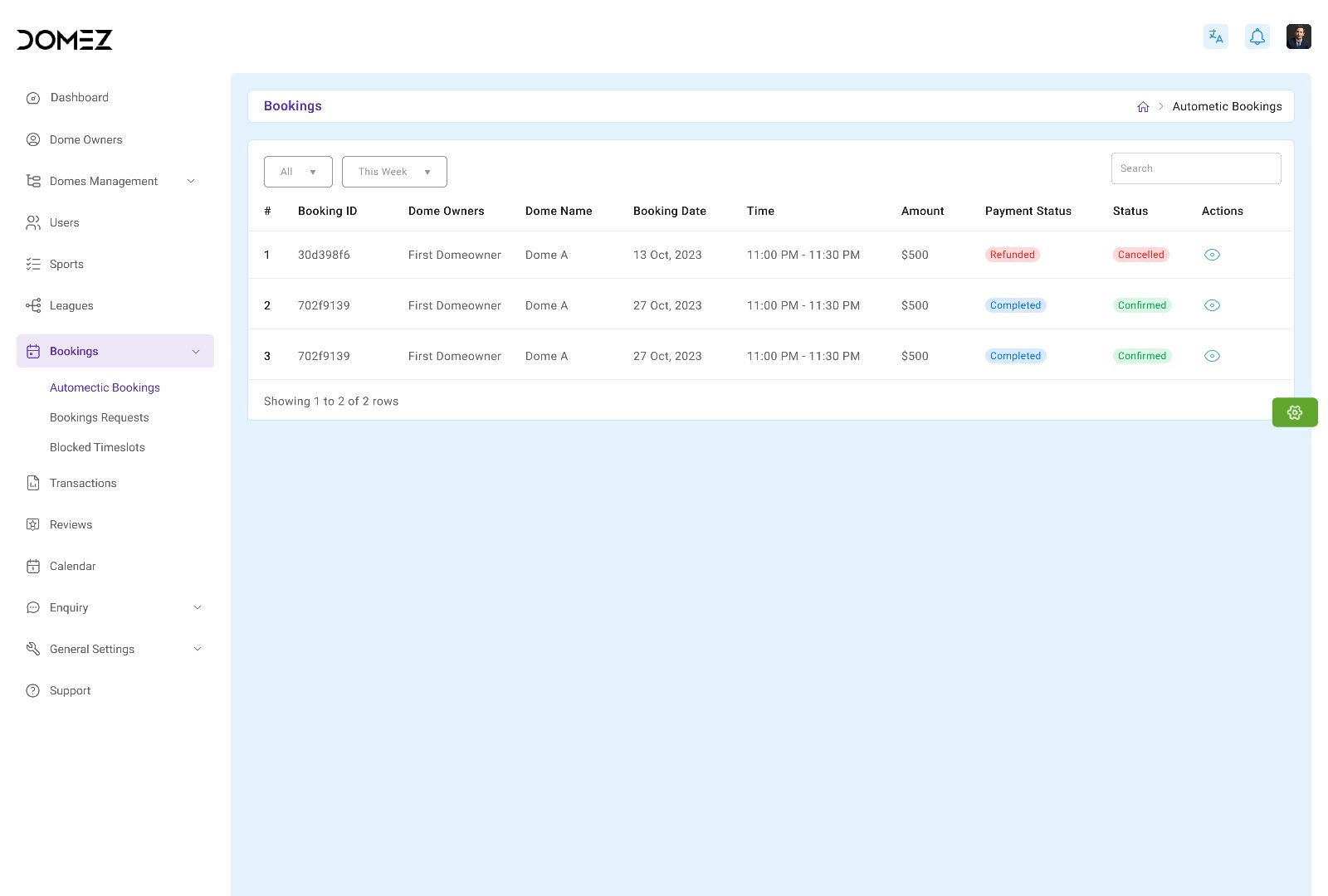DOMEZ screenshot
